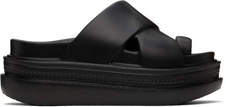 Photo: sacai Black Foam Multiple Sole Sandals