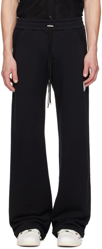 Photo: AMIRI Black Bonded Core Logo Sweatpants