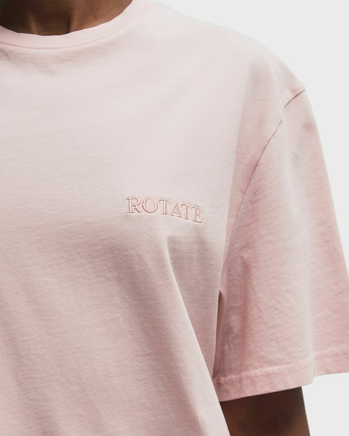 ROTATE Birger Christensen Oversized T-Shirt pink Womens Shortsleefe