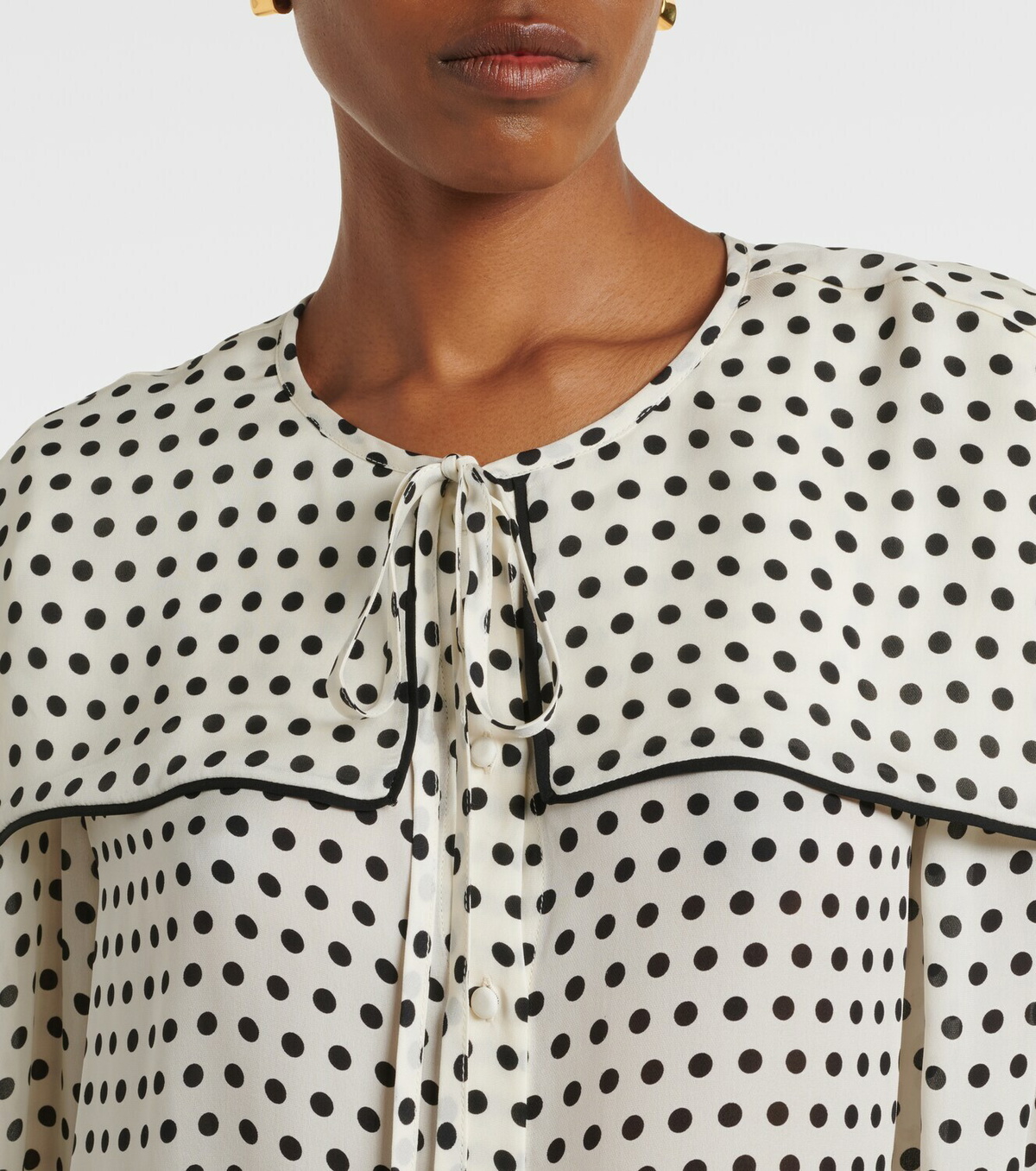 Frame Fleet polka-dot silk blouse