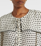 Frame Fleet polka-dot silk blouse
