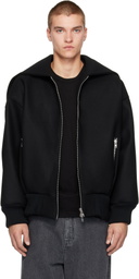Simone Rocha Black Oversized Split Hood Jacket
