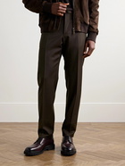 Caruso - Slim-Fit Wool-Blend Suit Trousers - Brown