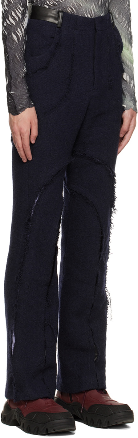 PONDER.ER SSENSE Exclusive Navy Spiral Trousers