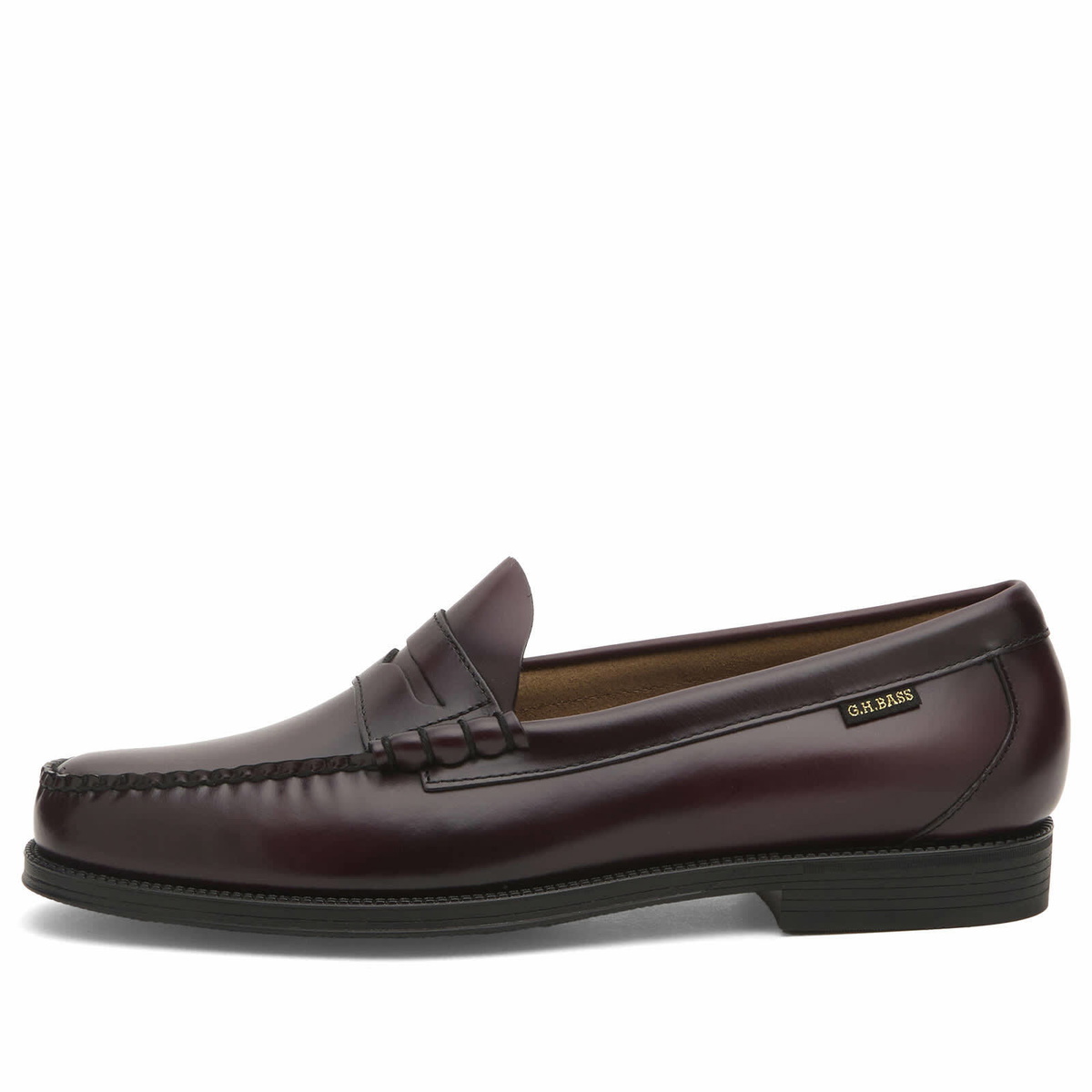 Bass Weejuns Men's Easy Weejun Larson Flag Loafer in Wine Leather