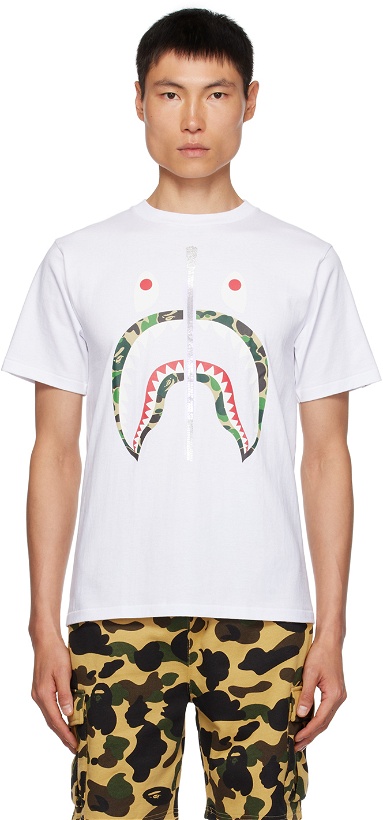 Photo: BAPE White ABC Camo Shark T-Shirt