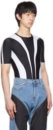 Mugler Black & White Body Shaping Top