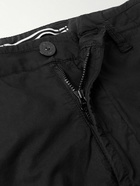 Stone Island - Straight-Leg Logo-Appliquéd Cotton-Blend Canvas Cargo Shorts - Black