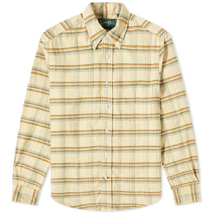 Photo: Gitman Vintage Button Down Brushed Corduroy Check Shirt