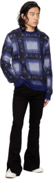 AMIRI Blue Plaid Sweater