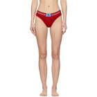 Calvin Klein Underwear Red Monogram Thong