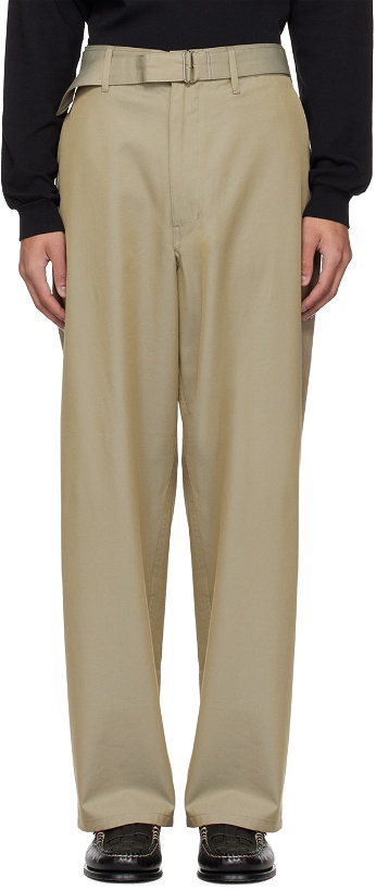 Photo: AURALEE Taupe Belted Trousers