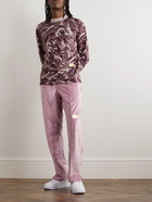 Abc. 123. - Straight-Leg Velour Track Pants - Burgundy