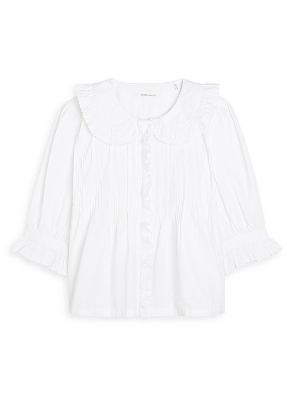 Photo: Skall Studio Viola Embroidered Cotton Blouse White