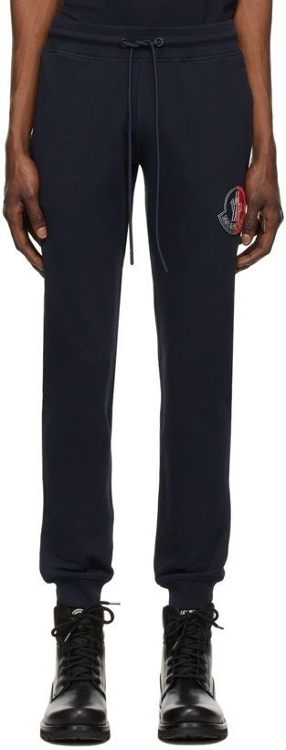 Photo: Moncler Genius 2 Moncler 1952 Navy French Terry Lounge Pants