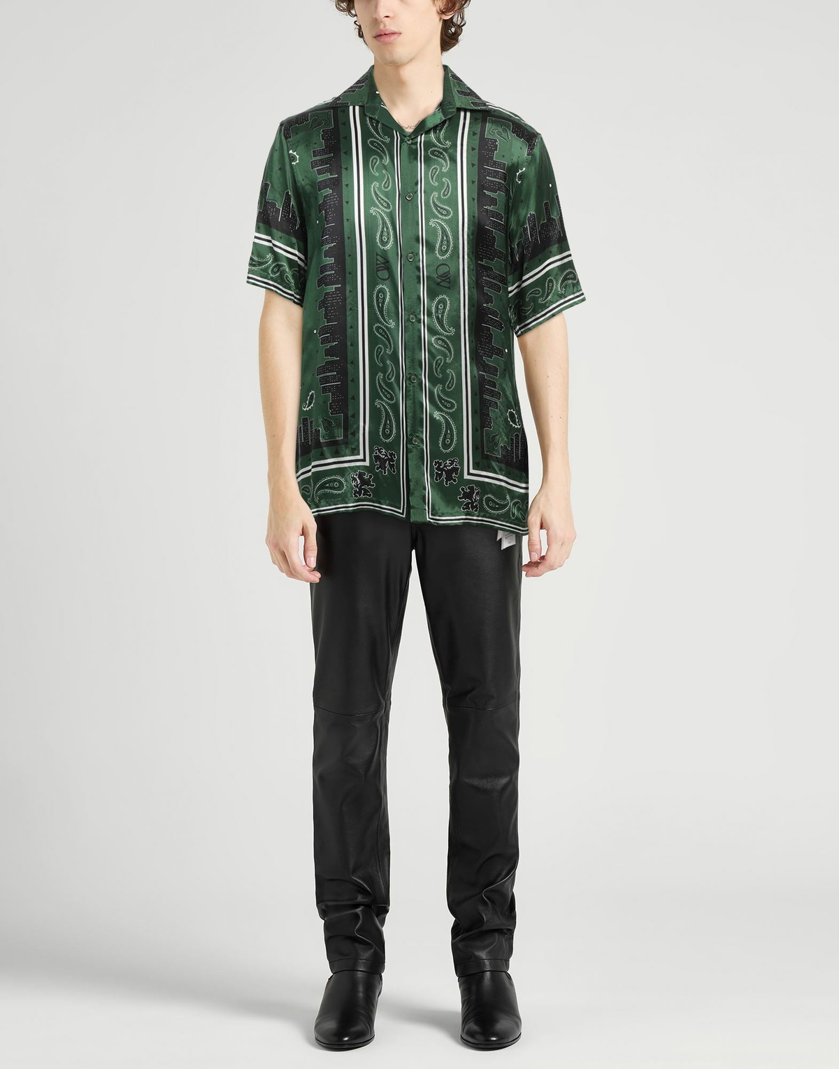 Off-white Mens Shirt in Green