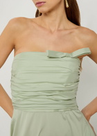 Bernadette Lucinda Ruched Taffeta Maxi Dress Mint