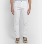 Canali - Slim-Fit Stretch-Cotton Twill Trousers - White