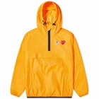 Comme des Garçons Play x K-Way Half Zip Packable Jacket in Orange