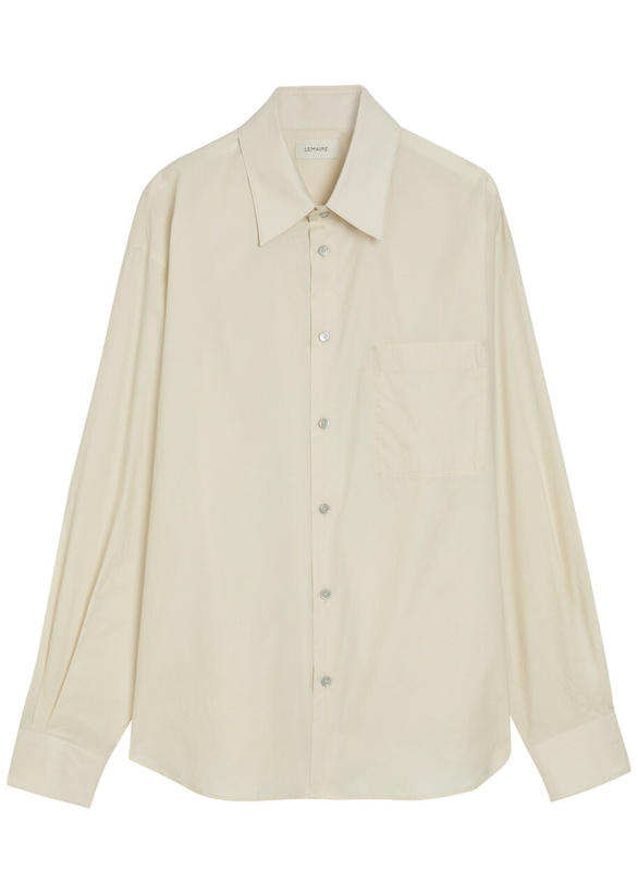 Photo: Lemaire Cotton and Silk-blend Shirt Cream