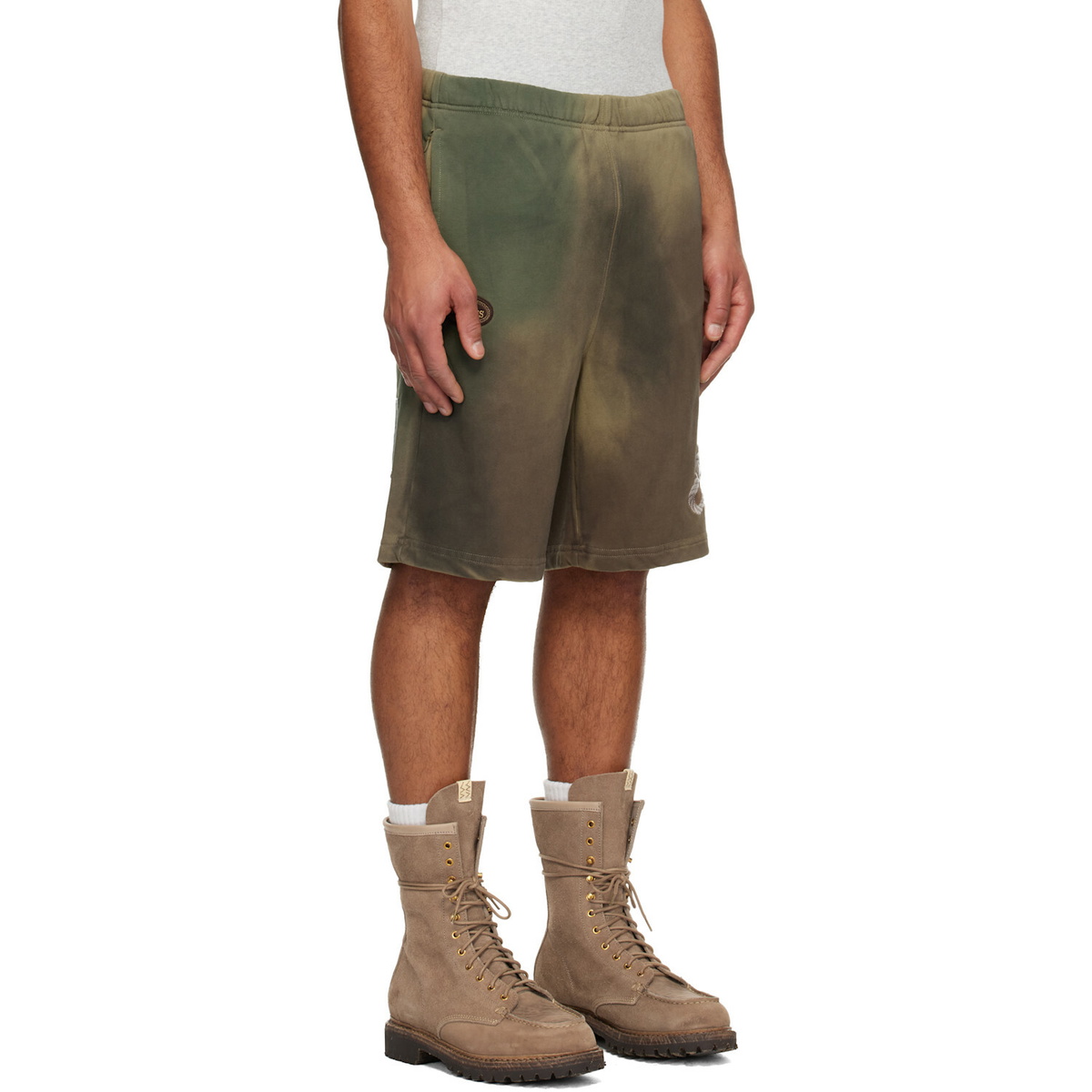 AAPE by A Bathing Ape Khaki Main Sweat Shorts