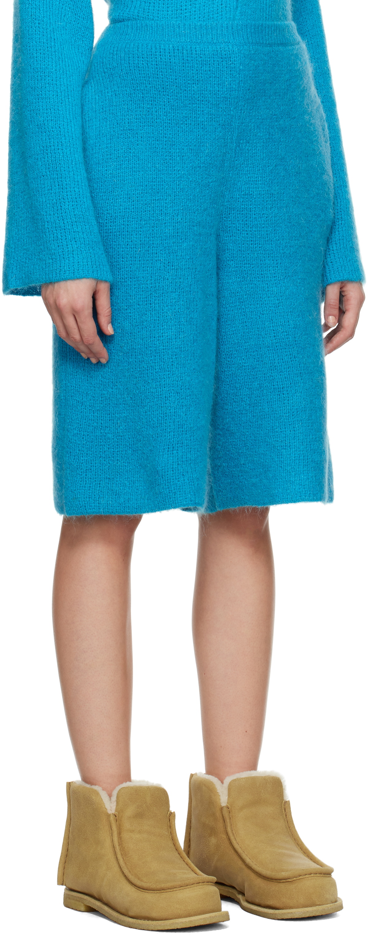 JW Anderson Blue Knitted Shorts