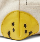 KAPITAL - Smiley Leather-Trimmed Canvas Tote Bag - Neutrals