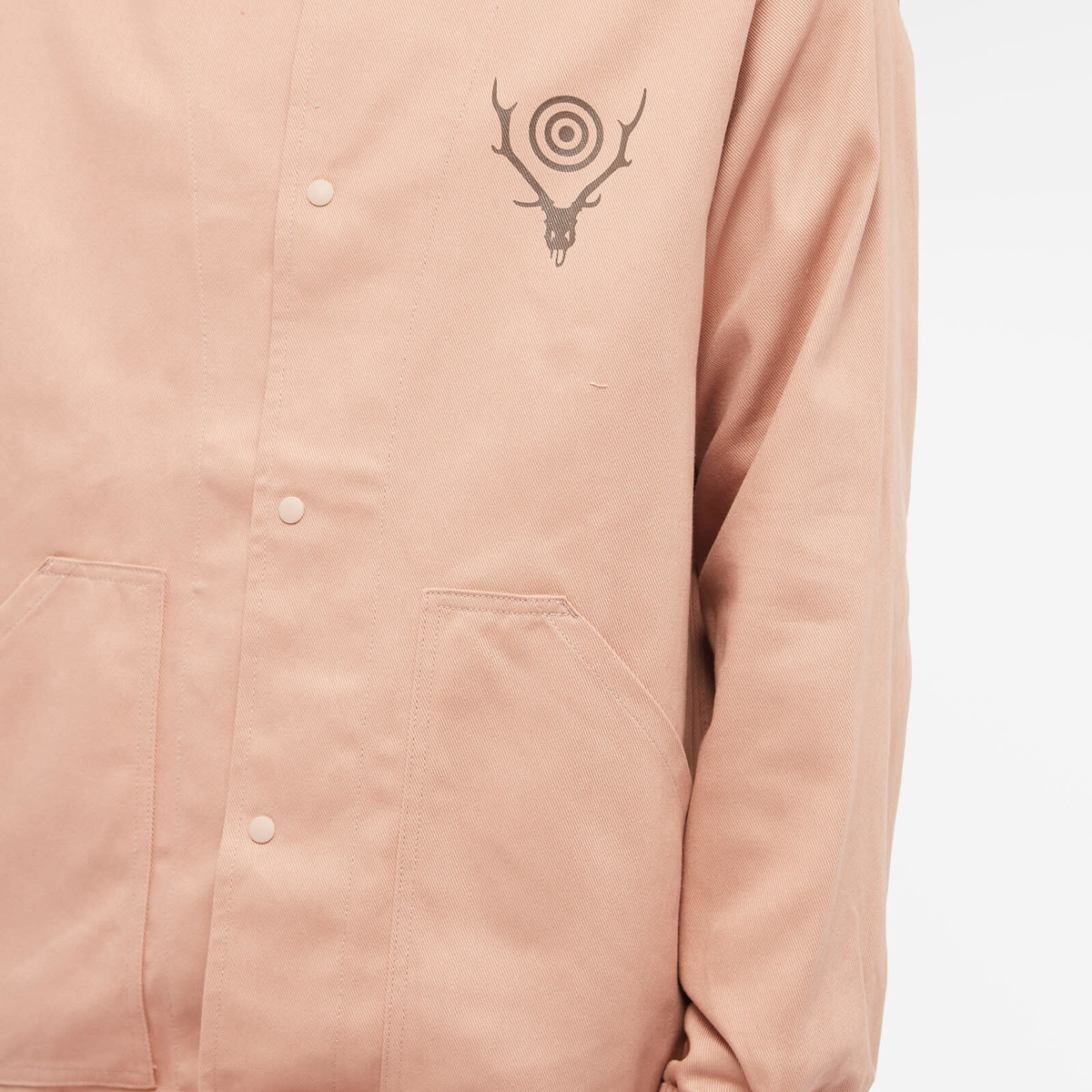 South2 West8 Men's Cotton Twill Coach Jacket in Pink South2 West8