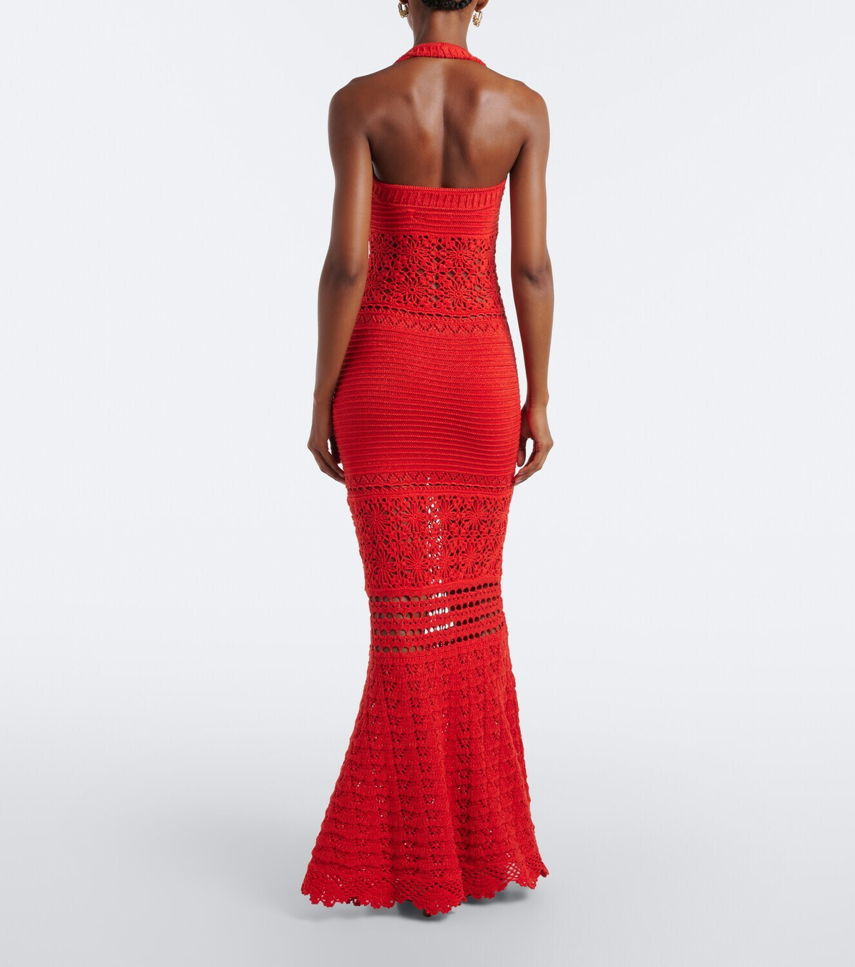 Retrofête Peggie crochet cotton-blend maxi dress