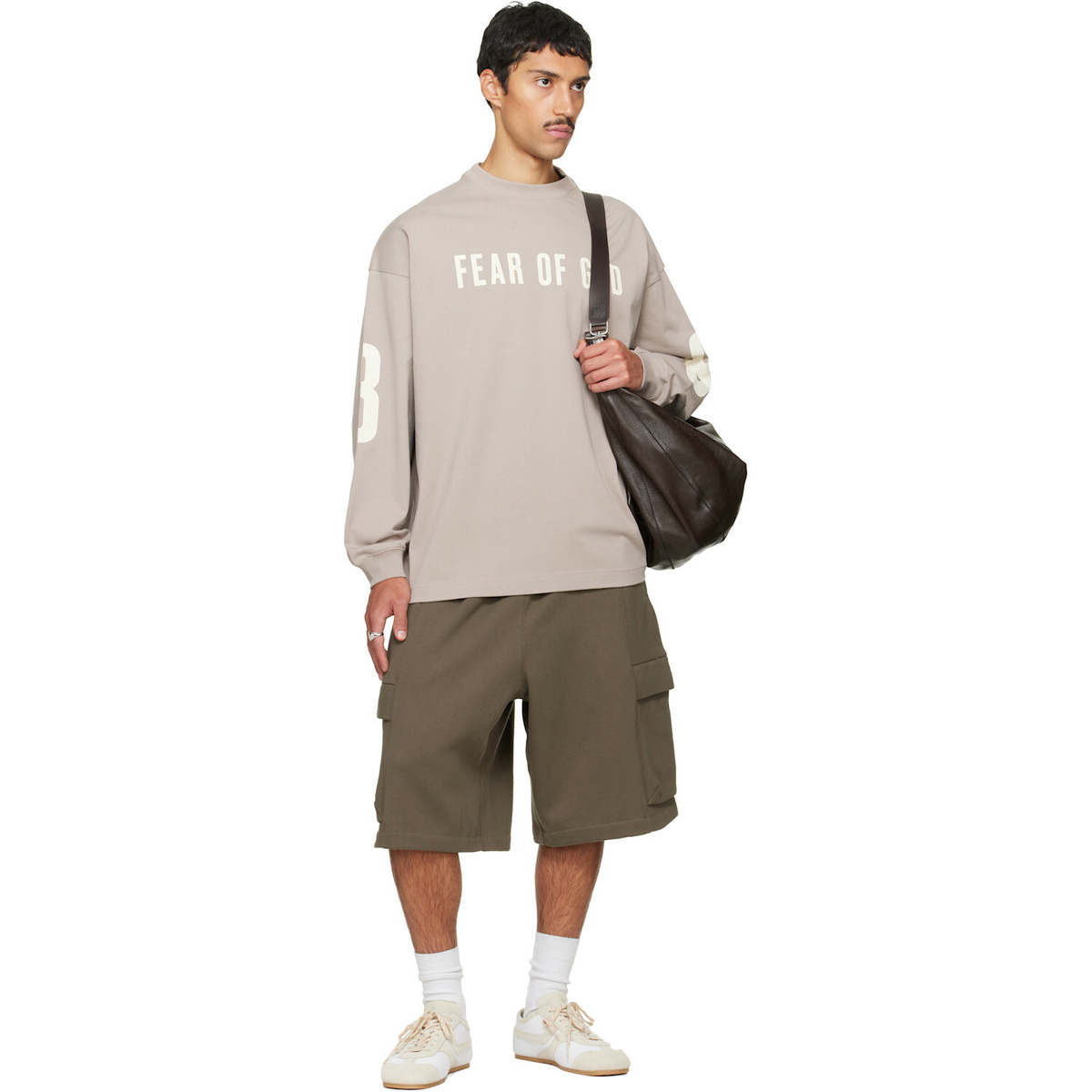 Fear of God ESSENTIALS Khaki Cargo Basketball Shorts