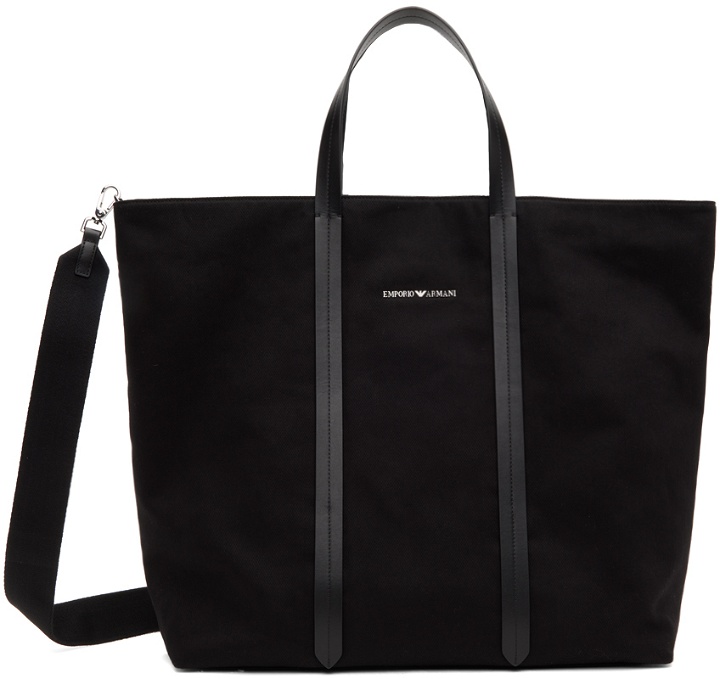 Photo: Emporio Armani Black Crossbody Large Capacity Tote Bag