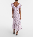 Dorothee Schumacher Shiny Daydream floral silk satin midi dress