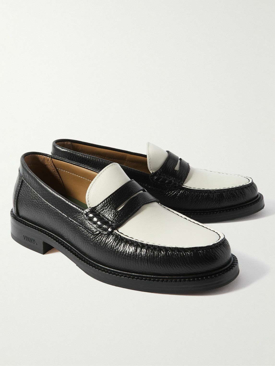 Vinny’s Black & White Leather Penny Loafers - NIB Vinnys Women main image 3
