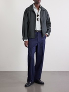Ralph Lauren Purple label - Straight-Leg Cotton-Blend Twill Trousers - Blue