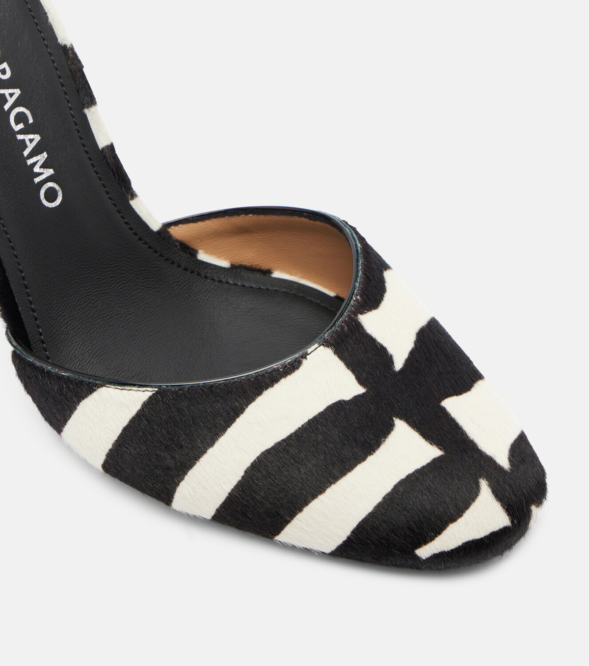 Ferragamo Zebra-print calf hair pumps