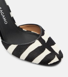 Ferragamo Zebra-print calf hair pumps