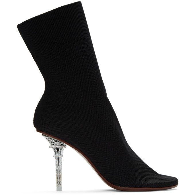 Vetements Black Eiffel Tower Sock Boots Vetements