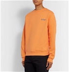 AFFIX - Logo-Appliquéd Fleece-Back Cotton-Jersey Sweatshirt - Orange