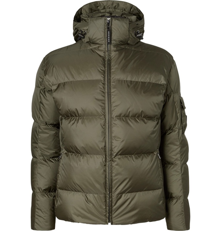 Photo: Bogner - Simon-D Suede-Trimmed Quilted Ripstop Hooded Down Ski Jacket - Green