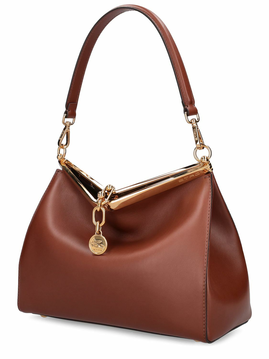 VIP【関税送料無料】希少 ETRO BROWN LEATHER SHOULDER BAG ETRO Medium Vela Leather Shoulder Bag | Brown | FARFETCH