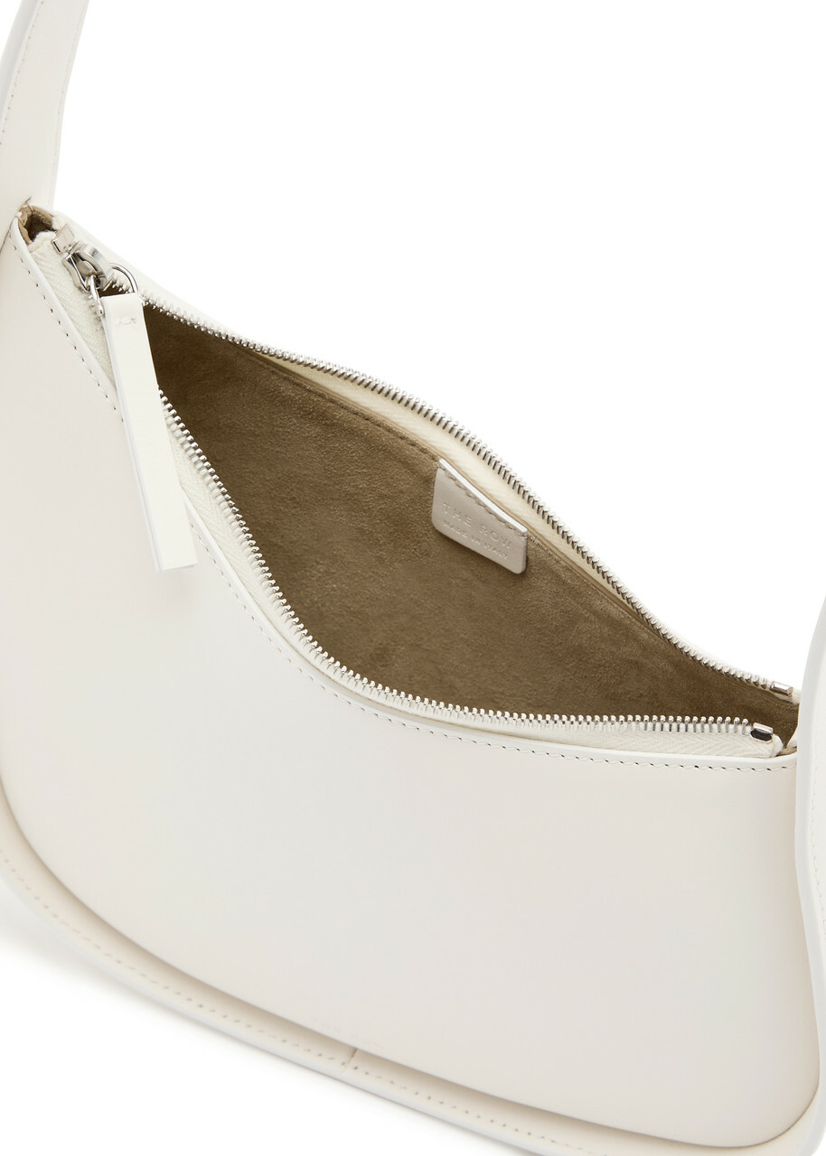 The Row Half Moon Leather Shoulder bag - Ivory - One Size