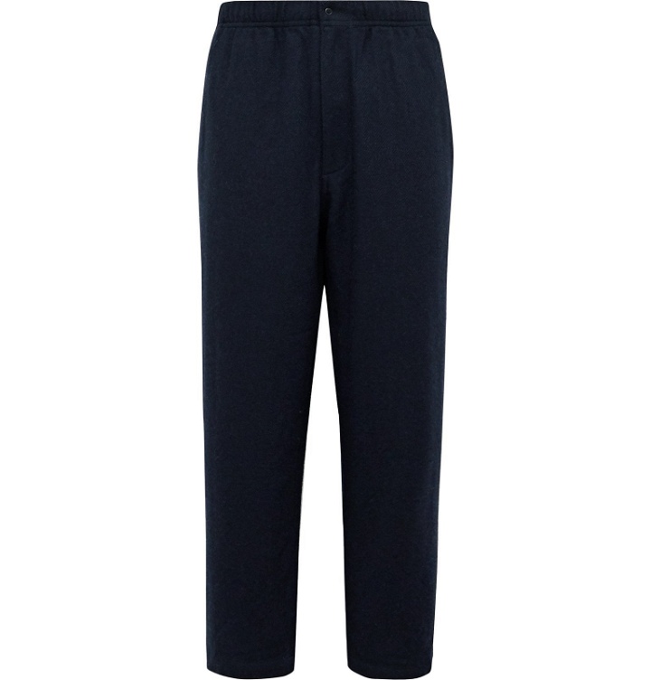 Photo: Pilgrim Surf Supply - Harry Brushed Wool-Blend Trousers - Blue