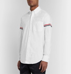 Thom Browne - Slim-Fit Button-Down Collar Grosgrain-Trimmed Cotton Oxford Shirt - White