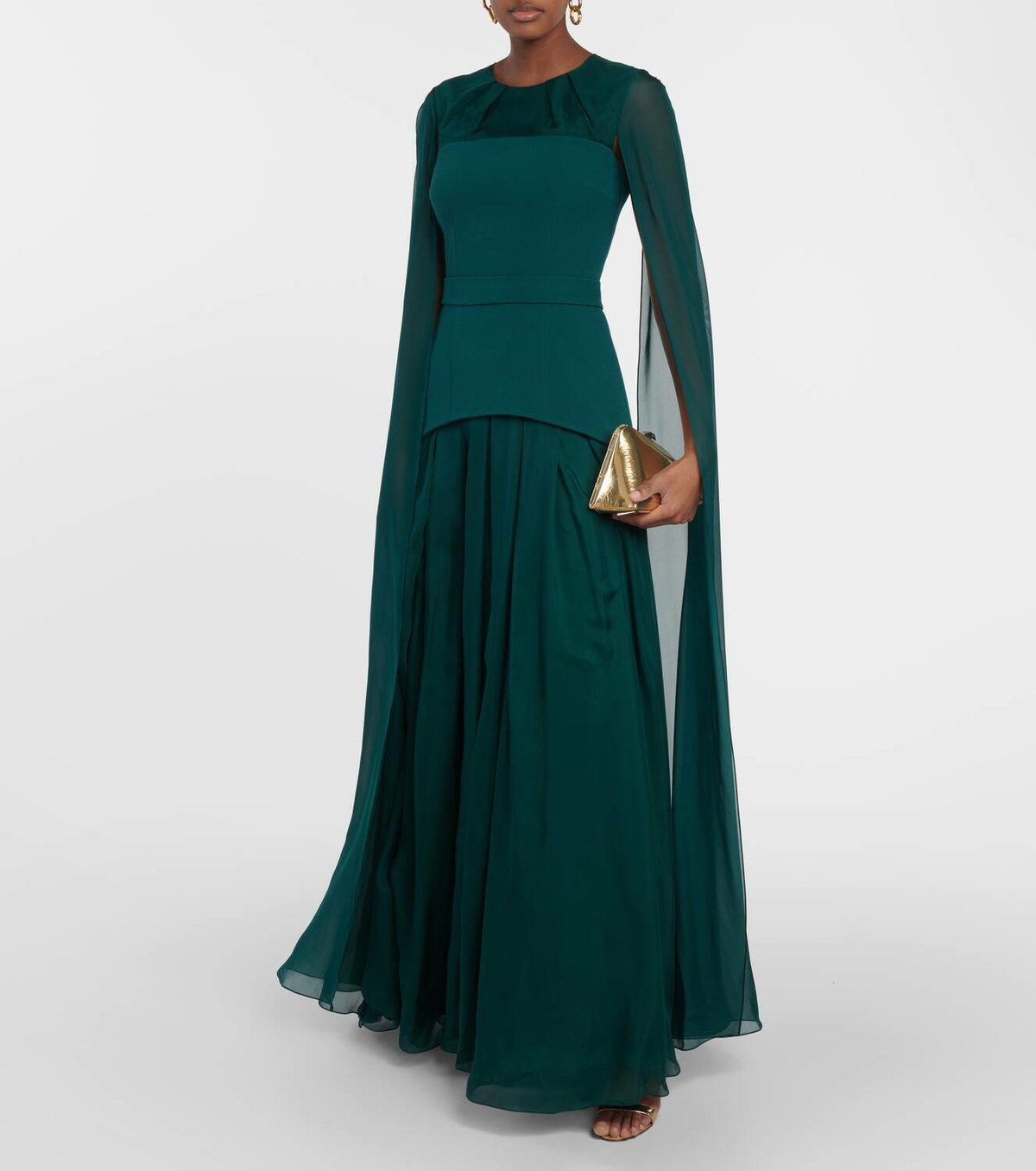 slim fit dress slacks Dara Jewel Green Long Dress – Maison Safiyaa USA