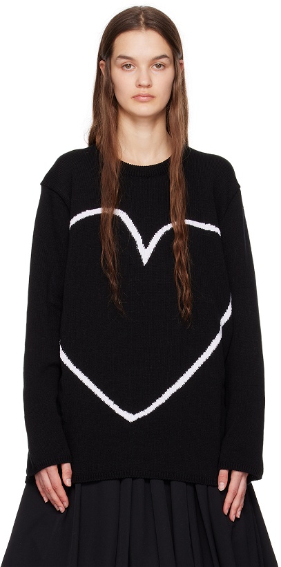Photo: Comme des Garçons Black Black Heart Intarsia Sweater