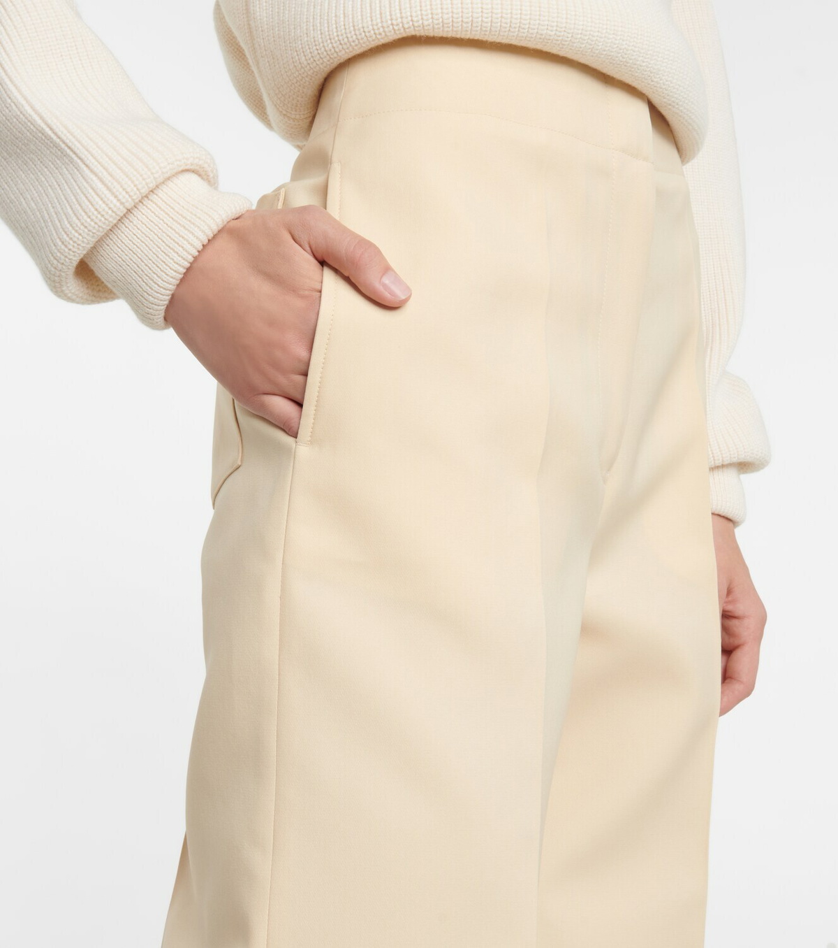 Jil Sander - High-rise gabardine tapered pants Jil Sander