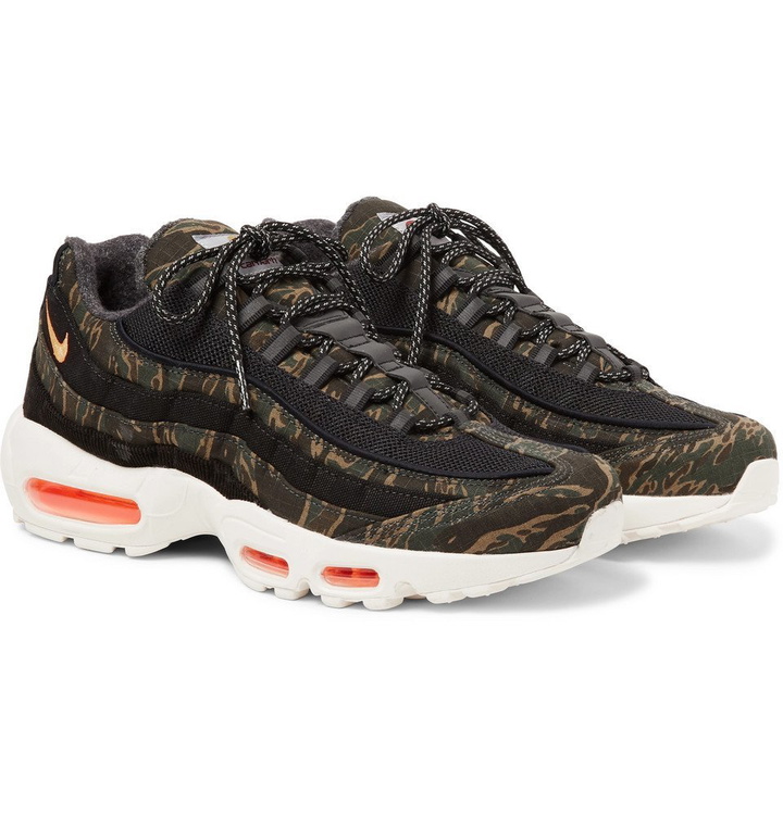 Photo: Nike - Carhartt WIP Air Max 95 Camouflage-Print Ripstop Sneakers - Men - Black