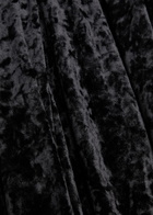 Ganni Ruched Asymmetric Velour Maxi Dress Black