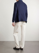 Massimo Alba - Brando Double-Breasted Linen Blazer - Blue