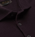 LORO PIANA - Slim-Fit Baby Cashmere Polo Shirt - Burgundy